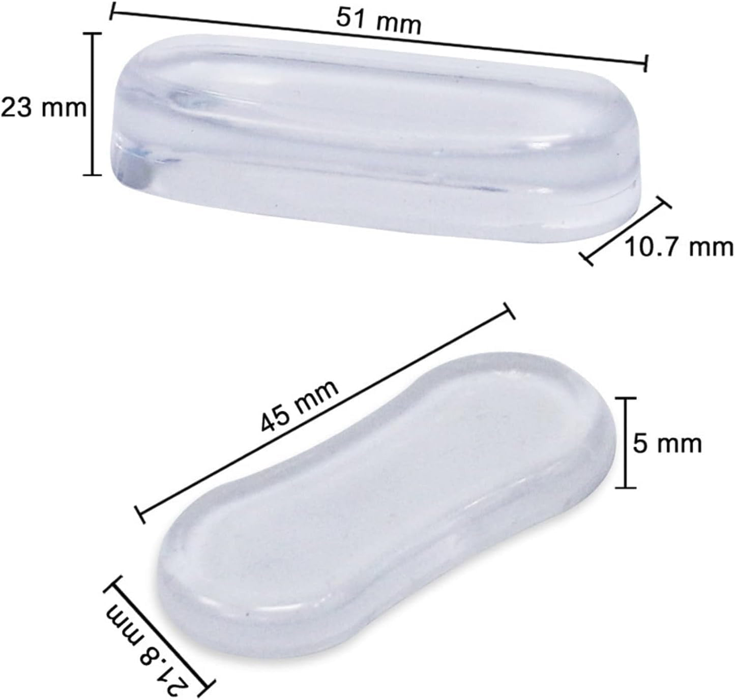 HENGS 5Pcs Transparent Toilet Seat Bumper Set, Silicone Strong Adhesive Toilet Seats Lid Bumpers, Toilet Seat Buffers, Toilet Lid Rubber Pads for, Home, Hotel and Hospital Toilets