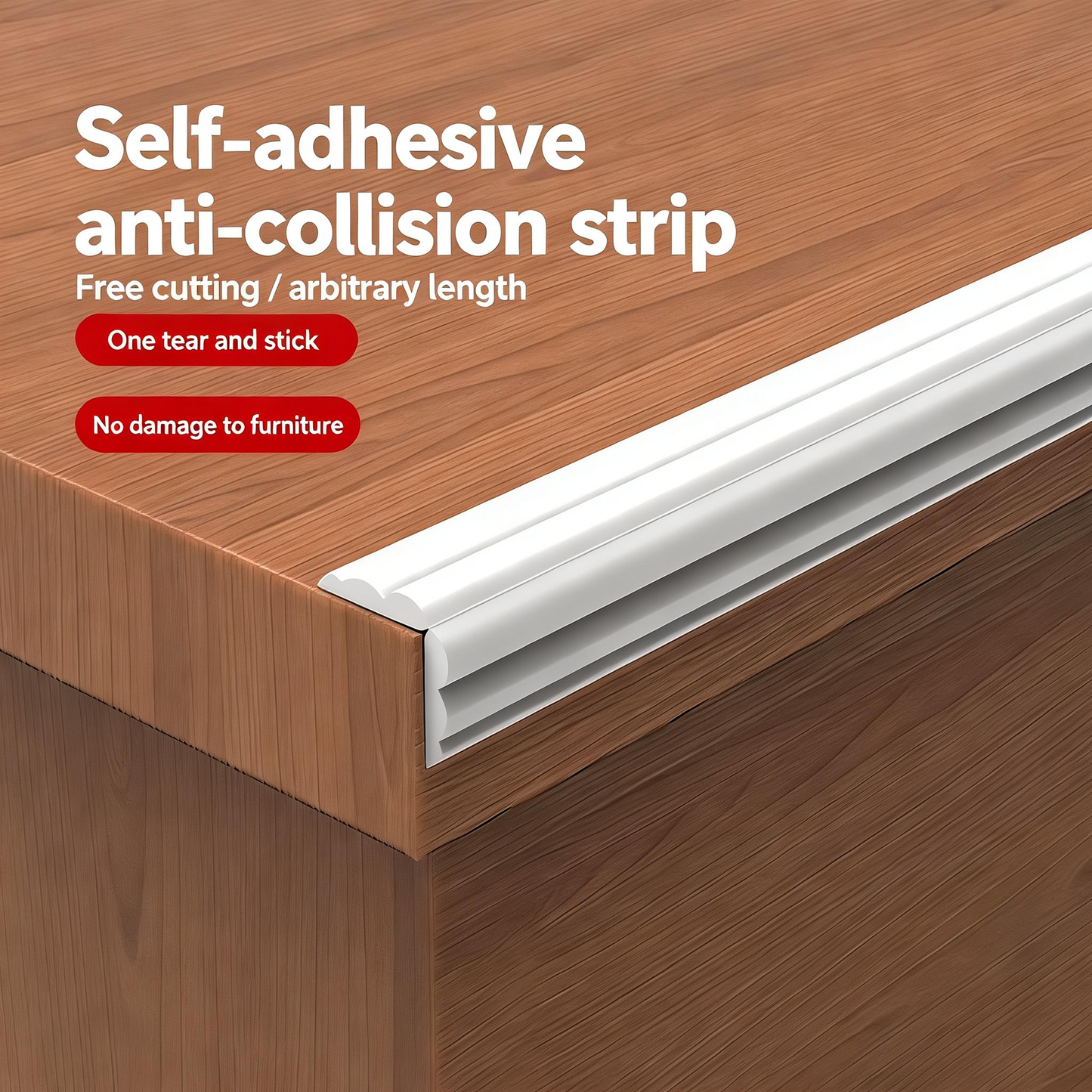 HENGS 1M Airbag Baby Safety Edge & Corner Protector - Clear BPA-Free Soft Furniture Guards, Invisible Baby Proofing Cushion