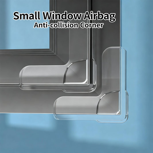 HENGS 8pcs L-Shaped Airbag Corner Protectors - Double-Layer Hollow Baby Proofing Guards (Pre-Taped Adhesive)