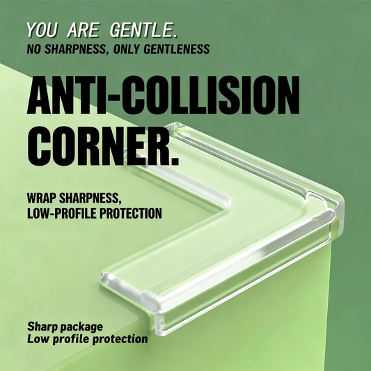 HENGS 8pcs Clear L-Shaped PVC Corner Guards - Invisible Anti-Collision Bumpers for Furniture, Tables, Doors & Windows
