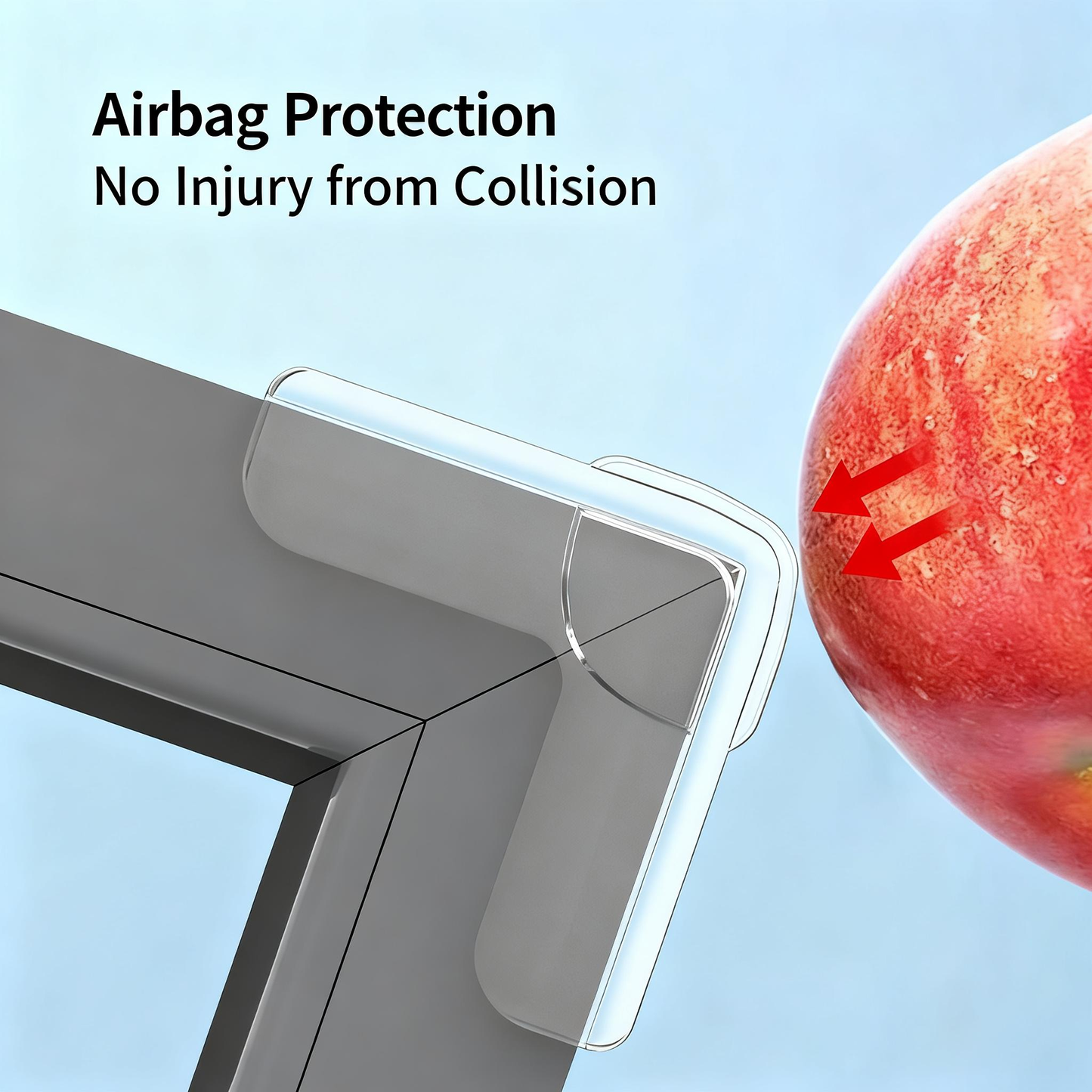 HENGS 8pcs L-Shaped Airbag Corner Protectors - Double-Layer Hollow Baby Proofing Guards (Pre-Taped Adhesive)