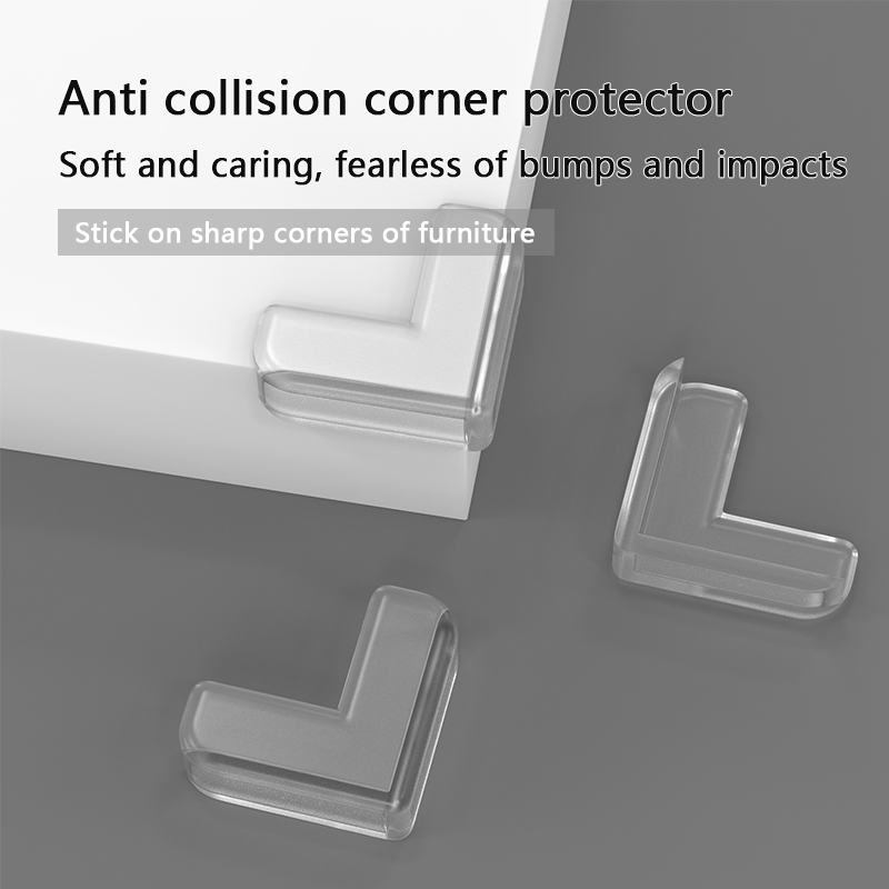 HENGS 8pcs Thickened Silicone Baby Corner Protector - Clear Invisible Furniture Corner Guards, Edge Safety Bumpers for Baby Proofing Tables Sharp Edges (0-48 Months)