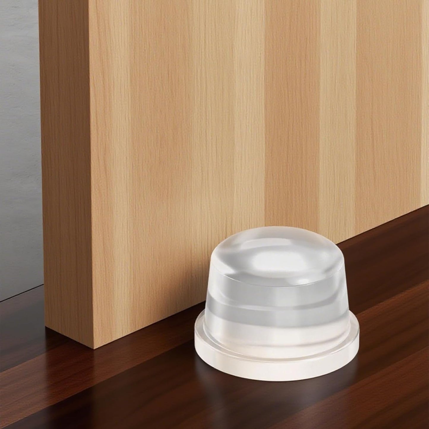 HENGS Upgraded Door Bumper 1.5" Clear Silicone | Self-Adhesive Door Knob Wall Protector |Large Rubber Door Stops for Wall Protection & Noise Reduction
