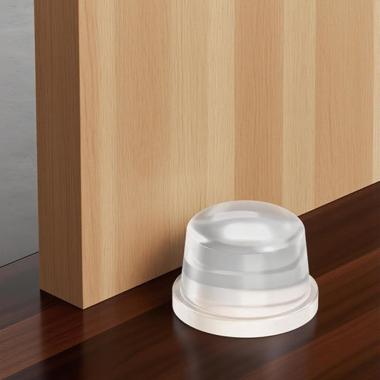 HENGS Upgraded Door Bumper 1.5" Clear Silicone | Self-Adhesive Door Knob Wall Protector |Large Rubber Door Stops for Wall Protection & Noise Reduction